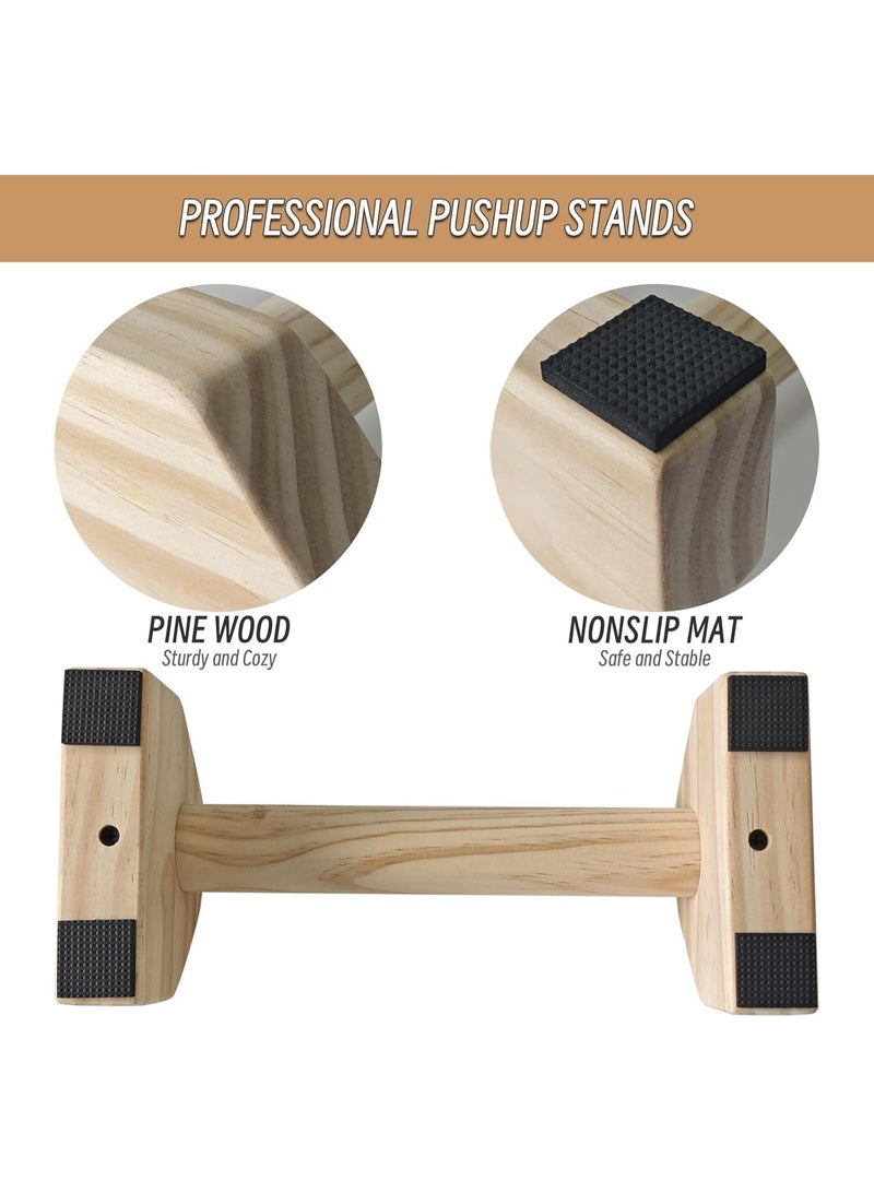 XiuWoo 1 Pair Solid Wood Bracket Fitness Equipment Handstand Bar Strength Training for Home Gym - Image 5