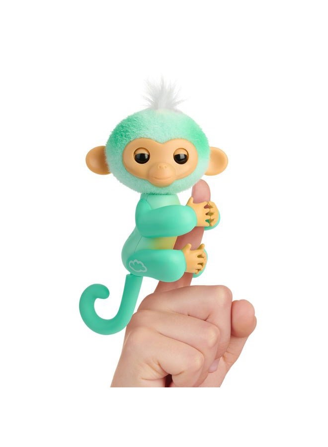 Fingerlings 2023 NEW Interactive Baby Monkey Reacts to Touch – 70+ Sounds & Reactions – Ava (Teal) - Image 1