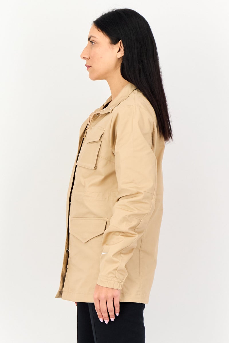 Nike Women Sportswear Fit Long Sleeve Outdoor Jacket, Beige - Image 3