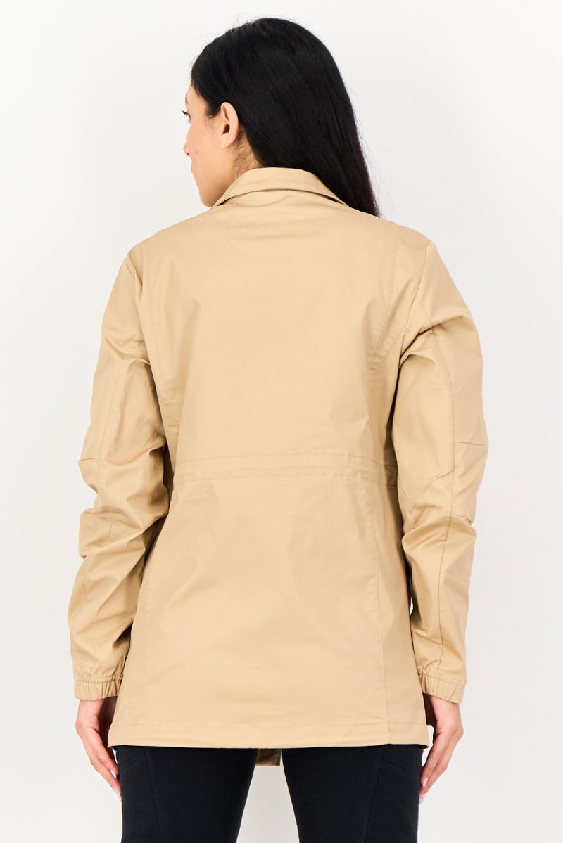 Nike Women Sportswear Fit Long Sleeve Outdoor Jacket, Beige - Image 4