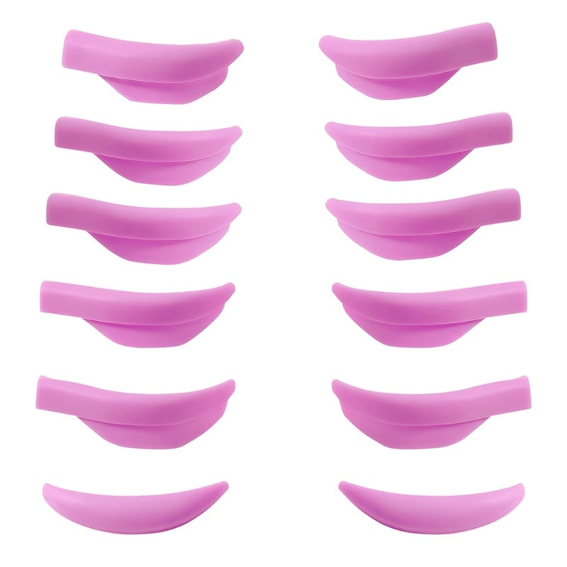 ICONSIAM Lash lift Pad Eyelash Perming Rod Soft Lash Lamination Curler Shield Mega L Curl 6 Size Lash Lifting Pads Fit All Eyes and Lashes Lamination Roller Give Eyelashes Super Curl Never Pops Off Eyes 100 Applications Perming Guards Rods Roller Mega L Padspink