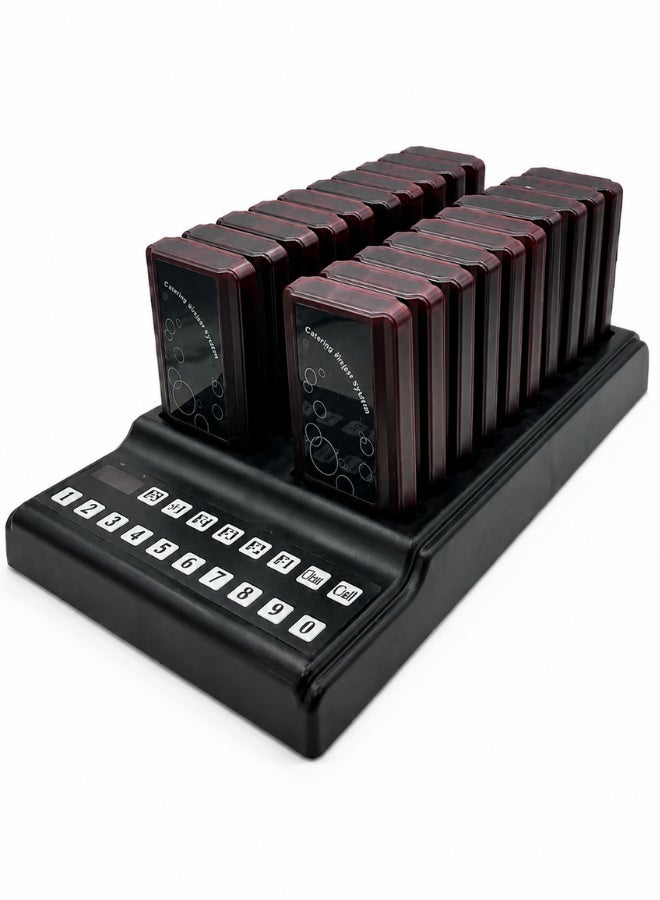 Smart Techo Wireless pager Calling System for Restaurants and cafés, 20 Coasters - Image 1