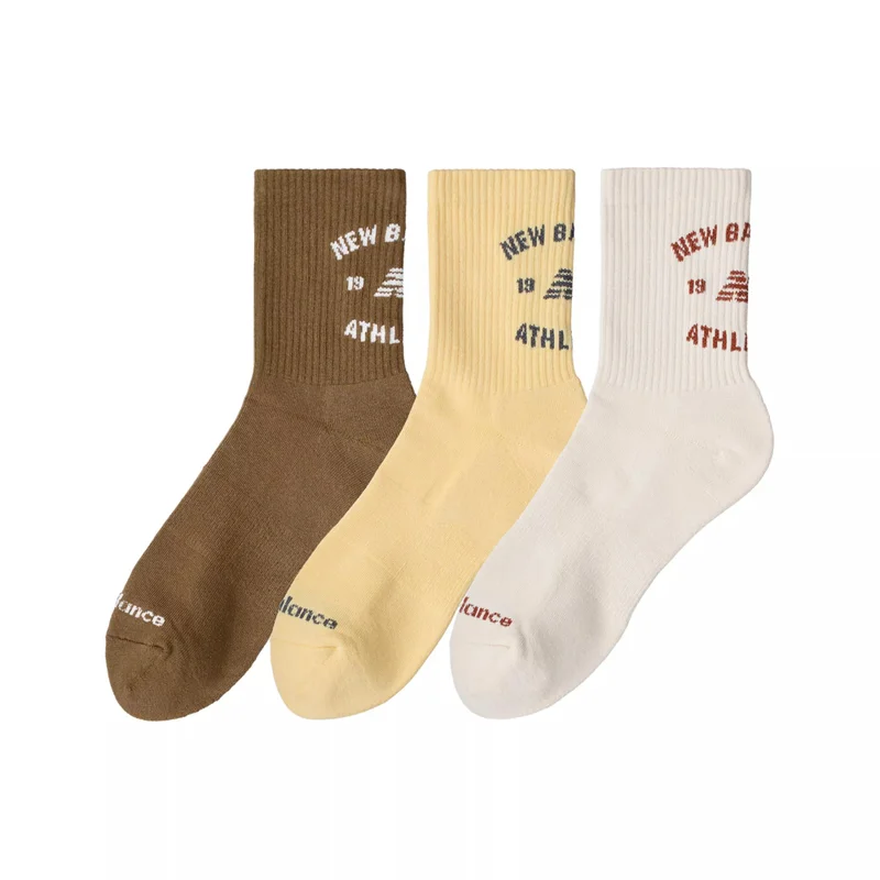 New Balance Bark Unisex Graphics QTR Crew Socks 3 Pack  | Best Price UAE