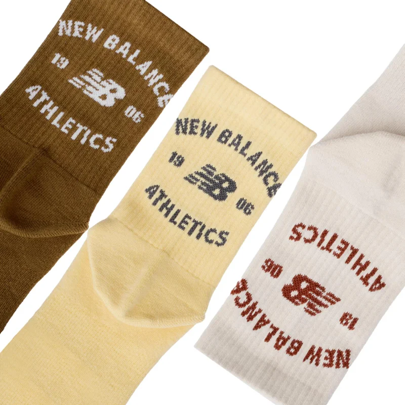 New Balance Bark Unisex Graphics QTR Crew Socks 3 Pack  | Best Price UAE