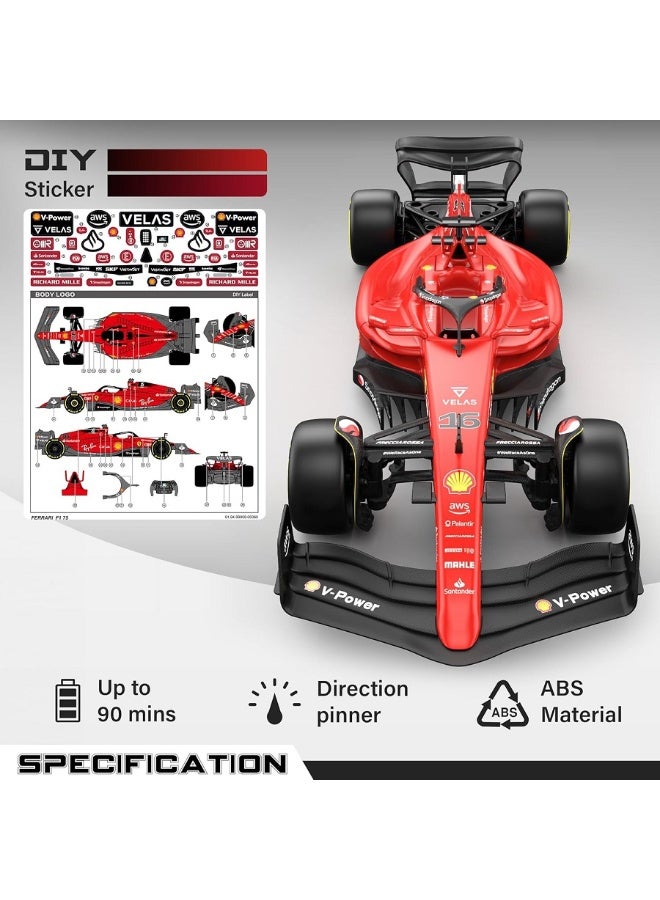 1:18 Racing Car Model , ABS Electric Remote Control Toy Vehicle With Decorative Stickers , Model Car Gift For Boys And Girls Red 31.2 cm*11.2 cm*6.9 cm - Image 4