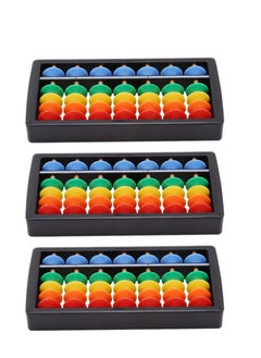 SYOSI 3pcs Chinese Abacus Rainbow Color Column Soroban Vintage Chinese Calculator Math Counting Tool Toy for Students Kid  - Image 2
