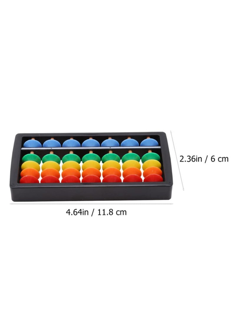 SYOSI - 3pcs Chinese Abacus Rainbow Color Column Soroban Vintage Chinese Calculator Math Counting Tool Toy for Students Kid - Image 1