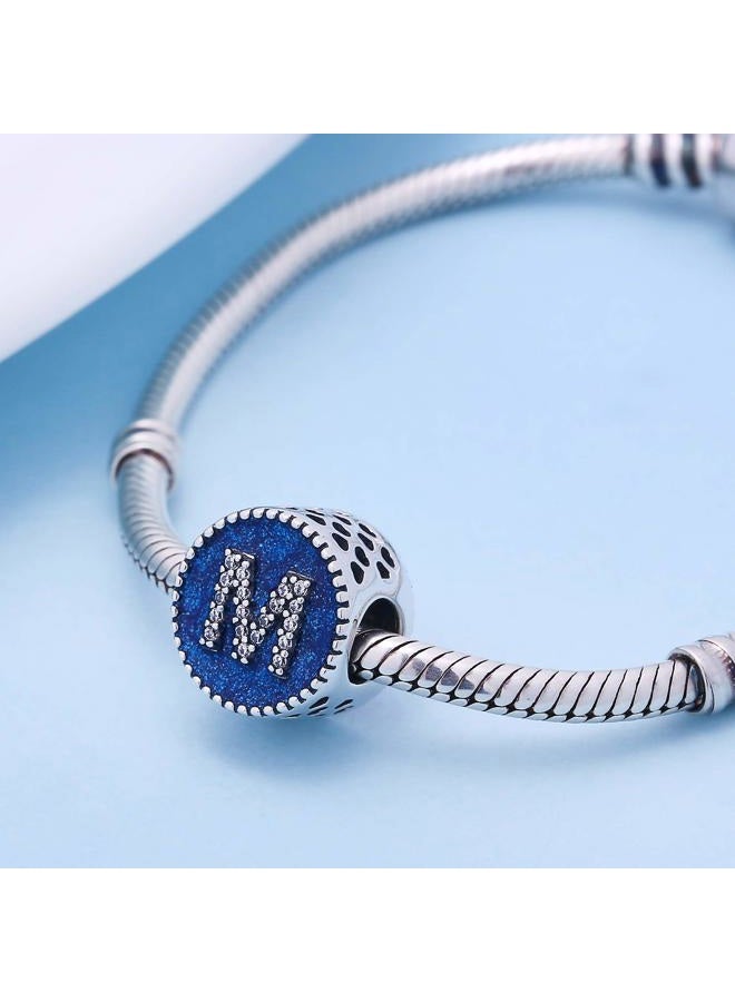 SOUKISS Solid 925 Sterling Silver Letter Beads Complete A~Z Gift Options Alphabet Charm Fit European Bracelets, Sterling Silver - Image 2