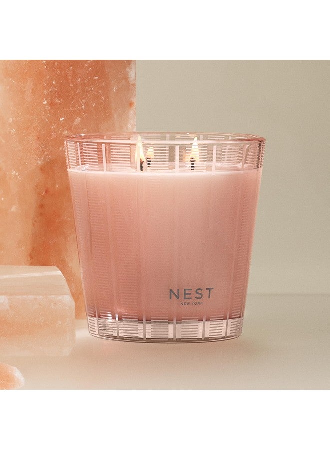 Nest New York NEST New York Scented 3-Wick Candle, Himalayan Salt & Rosewater - 21.2 oz - Up to 100-Hour Burn Time - Reusable Glass Vessel  - Image 5