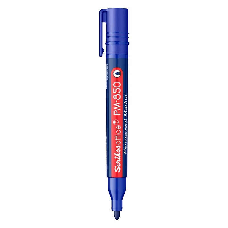 Scrikss Office Permanent Marker Pen Round Tip PM 850 Blue Model 88996