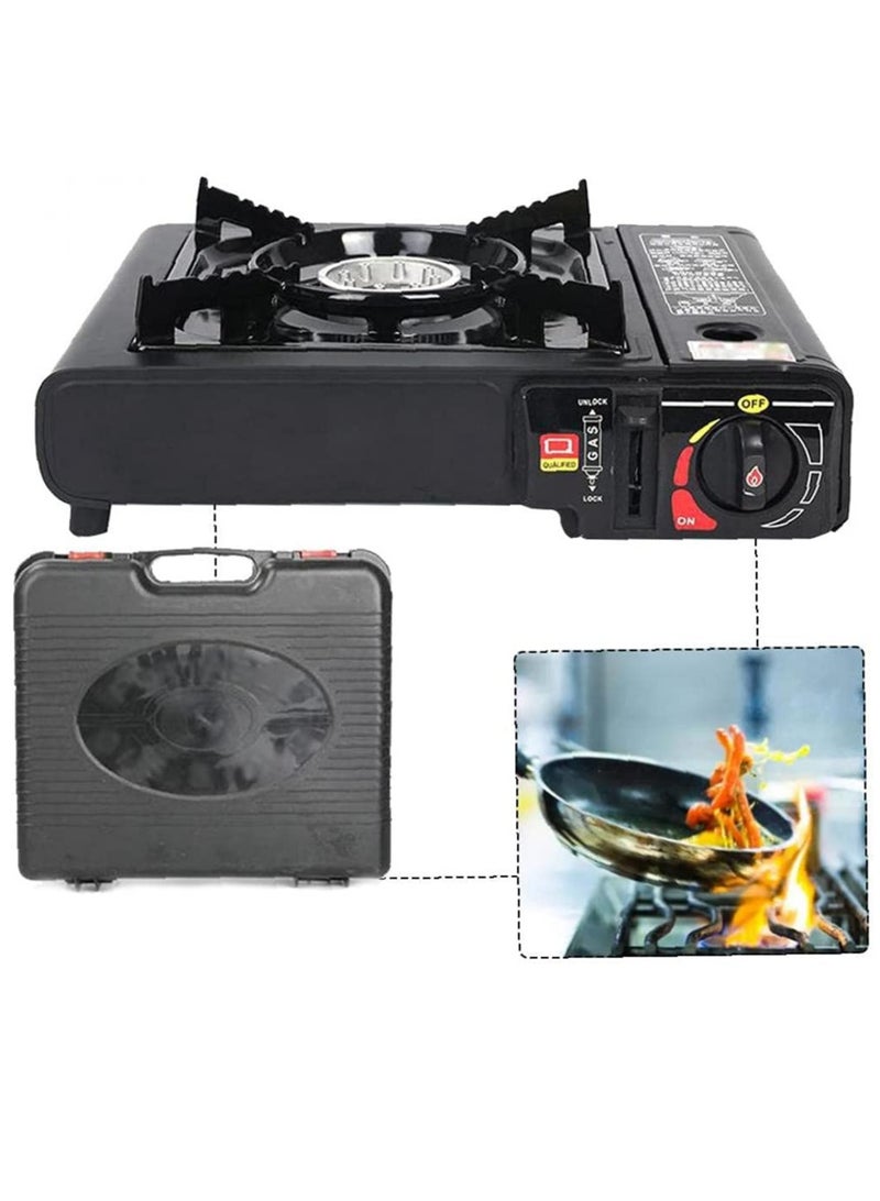 GO2CAMPS Camping Stove with 4-Piece Butane Gas Catridge -Two Way - Black/Orange/Red - Image 2