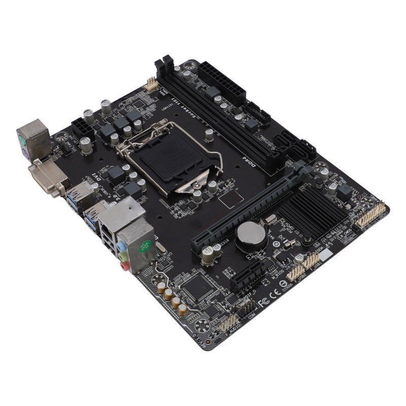 فوكس كون اللوحة الأم M-ATX بمقبس LGA 1151 وفتحتي ذاكرة DDR4 مزدوجتين - مخرج DVI للوحة الأم لأجهزة الكمبيوتر المخصصة للألعاب والمكتب المنزلي - Image 2