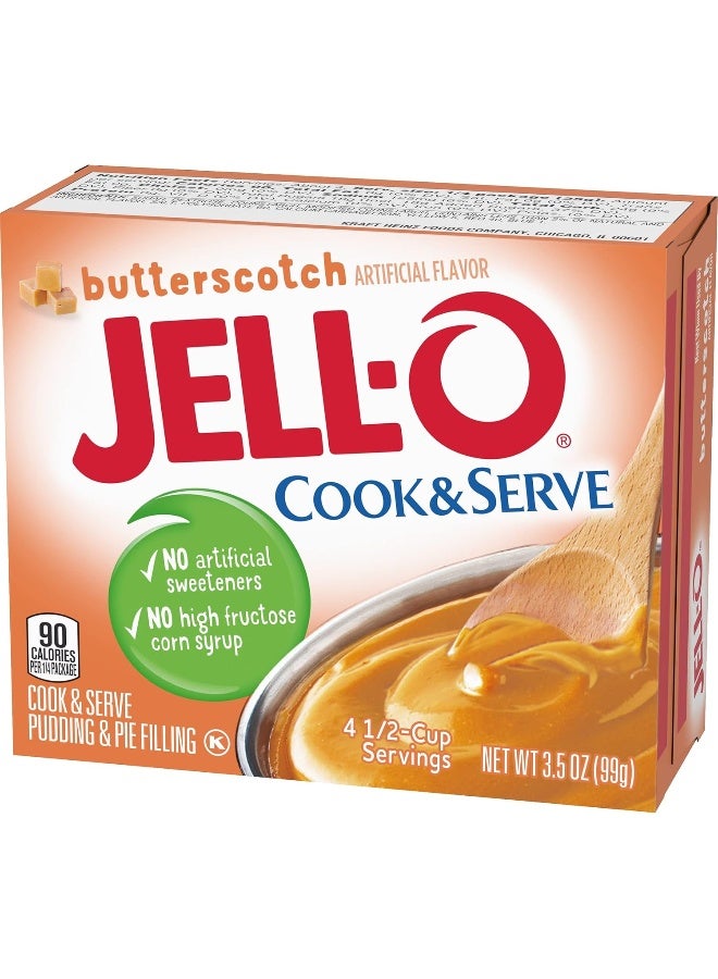 Jell-O Cook & Serve Butterscotch Pudding & Pie Filling (3.5 oz Boxes, Pack of 6) - Image 4