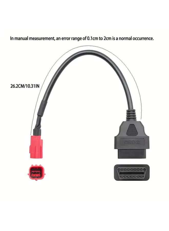 Universal OBD2 Scanner 16 Pin ELM327 Adapter For Motorcycle Car ECU Diagnostic 1pc - Image 2