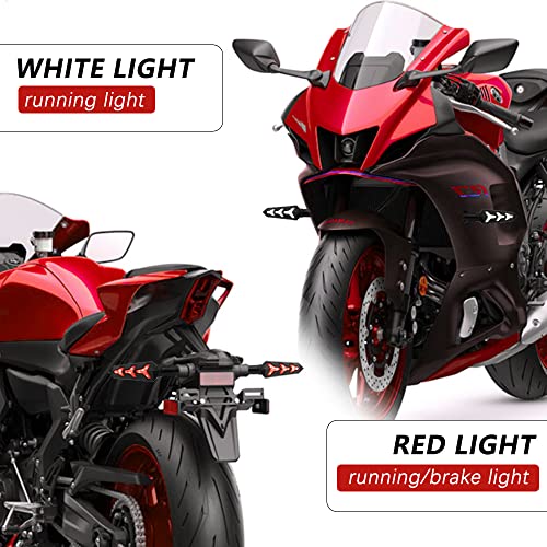 KICRY Sequential Turn Signal Motorcycle Blinkers LED Front Rear Flowing Indicators Daytime Running Light Universal Compatible with Harley Honda Kawasaki Suzuki Yamaha - Image 3