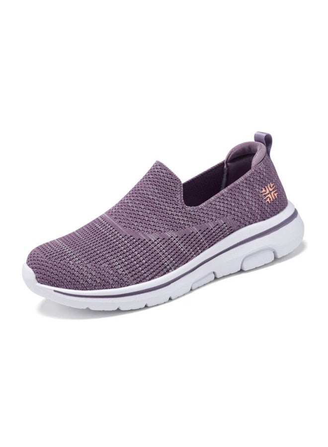 Egchi Mom Shoes Foot Force Casual Walking Shoes Lightweight Soft Bottom One-step Middle-aged And Elderly Women's Shoes 5907a Purple 36 - Image 3