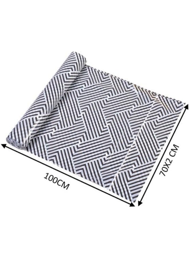 HOME CHOICE غطاء طاولة سُفرة مطبوع 20 قطعة، حجم 100x140 سم، سُفرة قابلة للاستخدام مرة واحدة، سُفرة رول، غطاء طاولة، بلاستيك مثقوب - Image 4