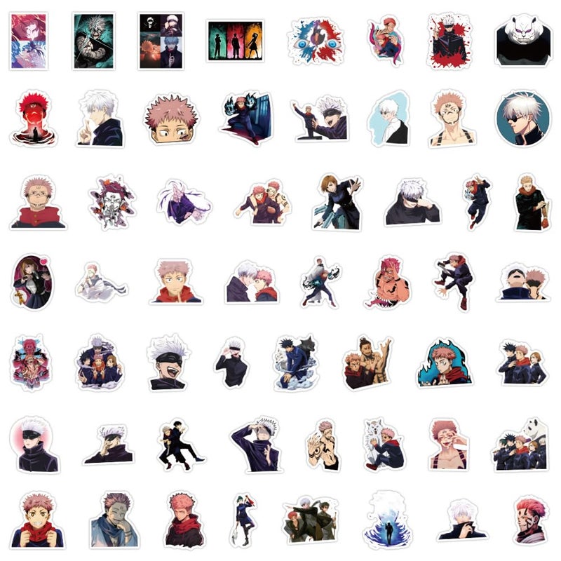 WYKDAG 200Pcs Kids Manga Stickers Mixed Pack,Cartoon Characters Stickers Movie Decorative Sticker for Kids Teens Adults Waterproof Sticker for Water Bottle Laptop - Image 2