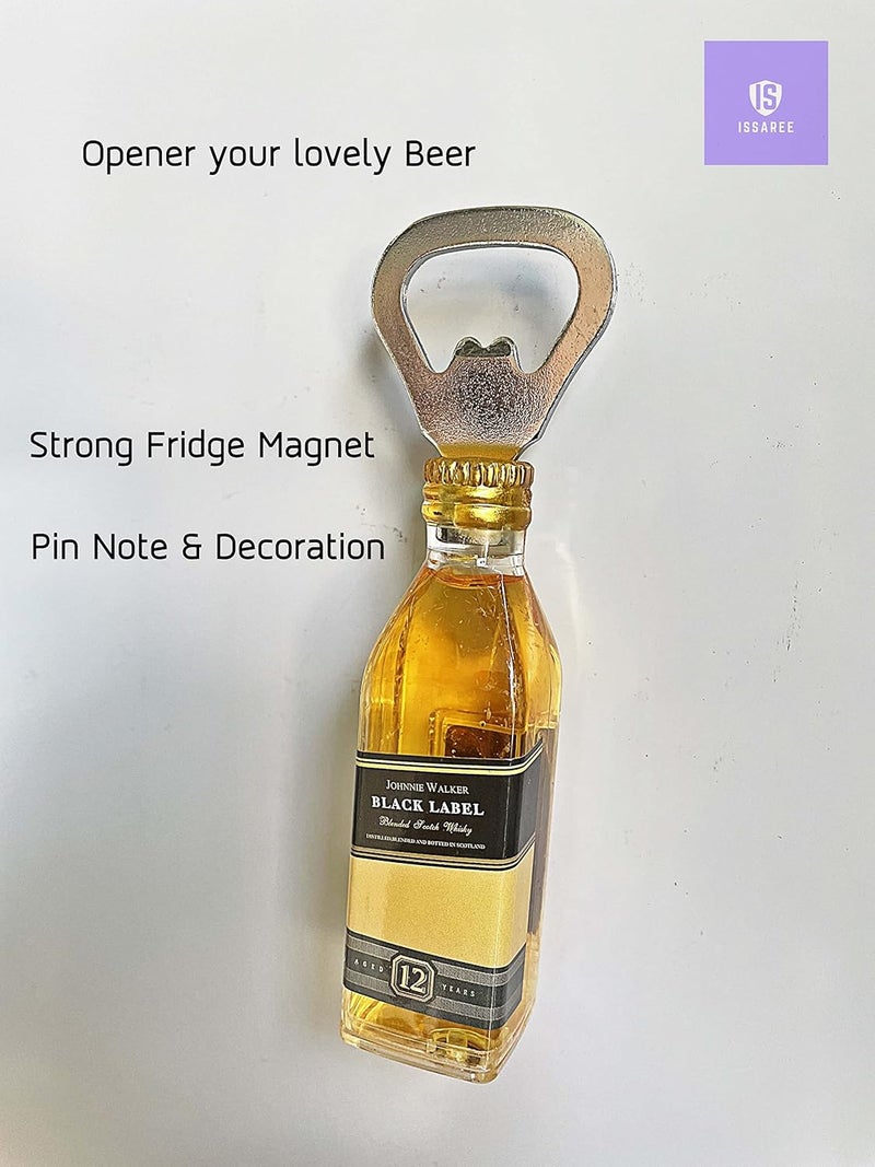 ISSAREE Magnetic Beer Bottle Opener Figure Beer Bottle Bar Refrigerator Decor Unique Birthday Gifts Collection (BLACK LABEL) - Image 4