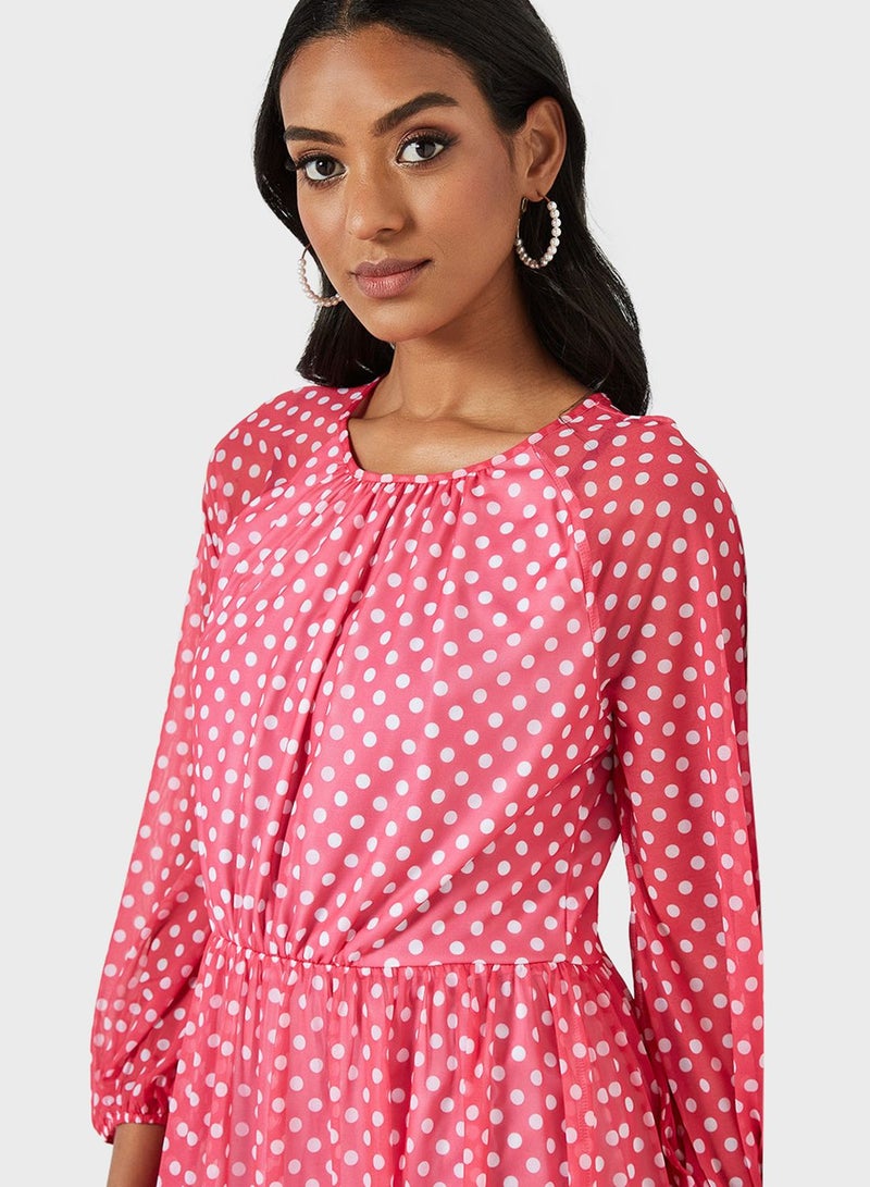 SIVVI for HANIYA Polka Dot Midi Dress - Image 3