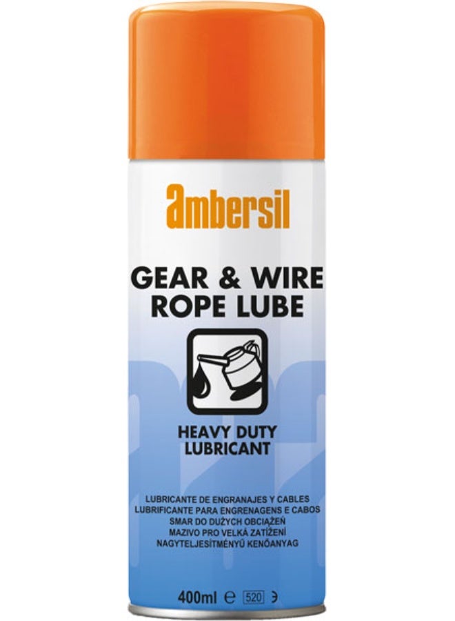امبيرسيل AMBERSIL GEAR & WIRE ROBE LUBE HEAVY DUTY LUBRICANT  400ML بخاخ تشحيم التروس والحبال السلكية - Image 1