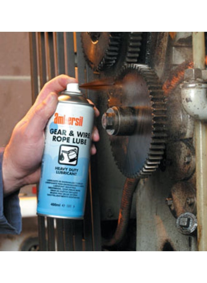 امبيرسيل AMBERSIL GEAR & WIRE ROBE LUBE HEAVY DUTY LUBRICANT  400ML بخاخ تشحيم التروس والحبال السلكية - Image 2