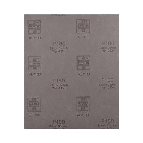 Taparia 9" X 11" Silicon Carbide Wet Or Dry Emery Sheet, Grit 180 - Pack Of 10 (Alp 180) - Image 3