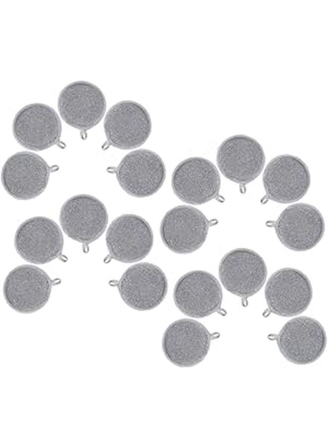 20 Pcs Reusable Kitchen Sponge Scrubber Pads Non Stick Nylon Dishwashing Sponges - Image 1