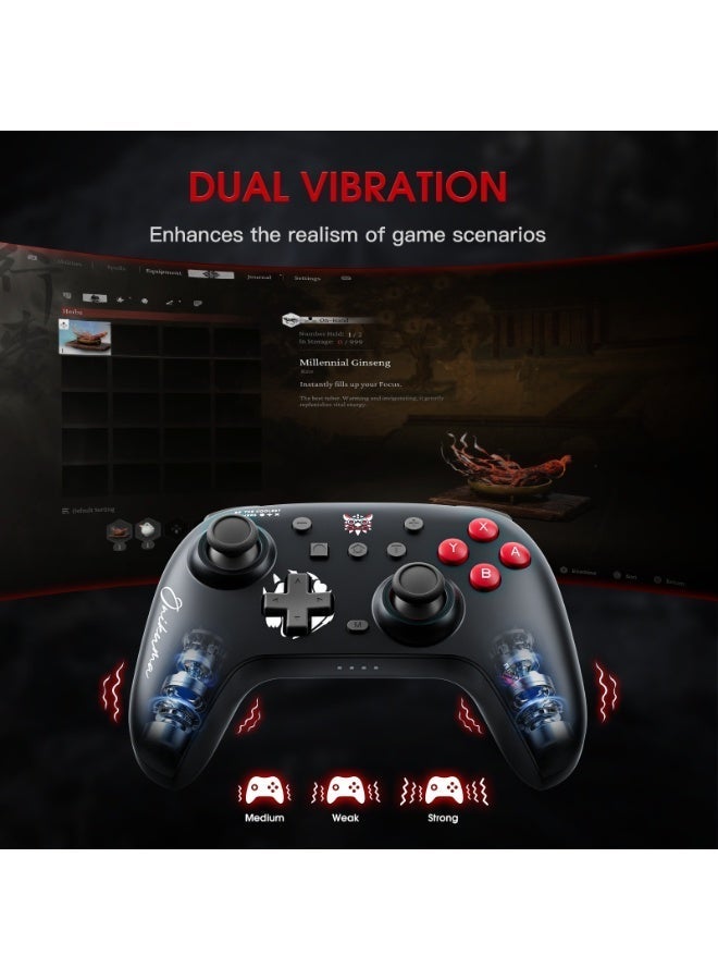 onikuma C1 Wireless Gaming Controller Gamepad 6-Axis Gyro Dual Vibration with RGB Lighting for Nintendo Switch Playstation PC - Image 2