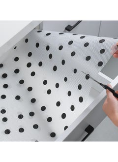 Mistyblue 2 Rolls Shelf Liner Drawer Liner Mats, MISTYBLUE Non Adhesive Waterproof Roll, Non Slip Washable Reusable Kitchen Cabinet Liners for Fridge, Dresser, Cupboard and Pantry ( Polka Dot 17.7 * 47inch)  - Image 1