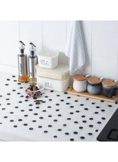 Mistyblue 2 Rolls Shelf Liner Drawer Liner Mats, MISTYBLUE Non Adhesive Waterproof Roll, Non Slip Washable Reusable Kitchen Cabinet Liners for Fridge, Dresser, Cupboard and Pantry ( Polka Dot 17.7 * 47inch)  - Image 2