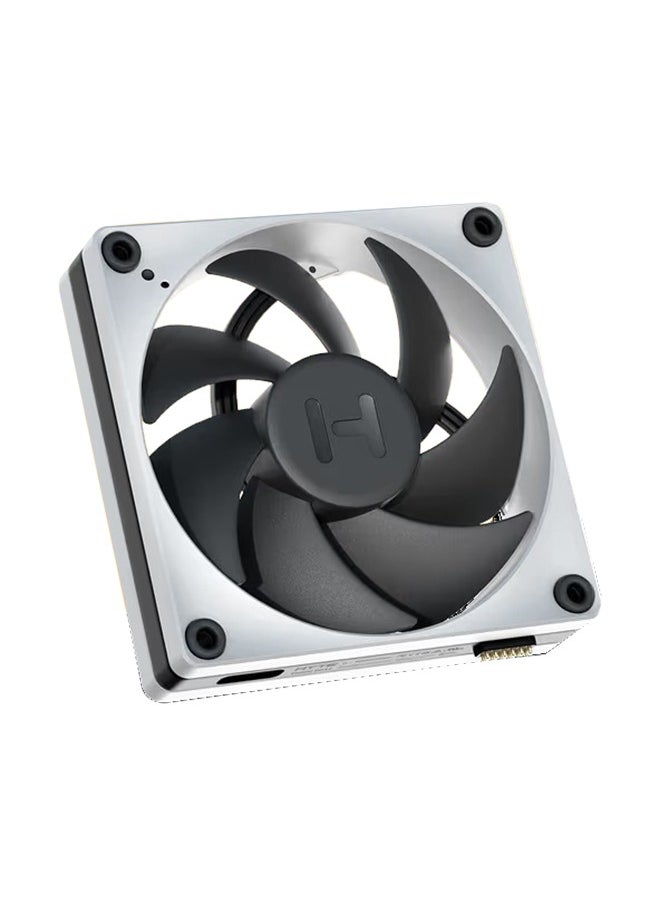 HYTE THICC FP12 Digital Processor Cooling, 32mm THICC, Fiberglass Reinforced Liquid Crystal Polymer, Dynamically Adjustable 0 - 3,000 RPM Fan Speed, Zero RPM Fan Mode, Nexus Link Secondary Node, 105.8 CFM Air Flow, 8.14 mm-H2O Static Pressure, Thermal + Positioning, Nexus | FAN-HYTE-FP12-BW-3NP  - Image 1