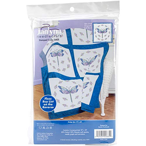 Janlynn Dragonfly Stamped for Embroidery Quilt Blocks - Image 5