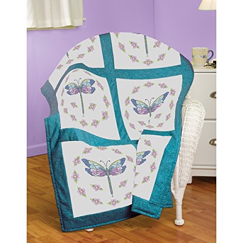 Janlynn Dragonfly Stamped for Embroidery Quilt Blocks - Image 2