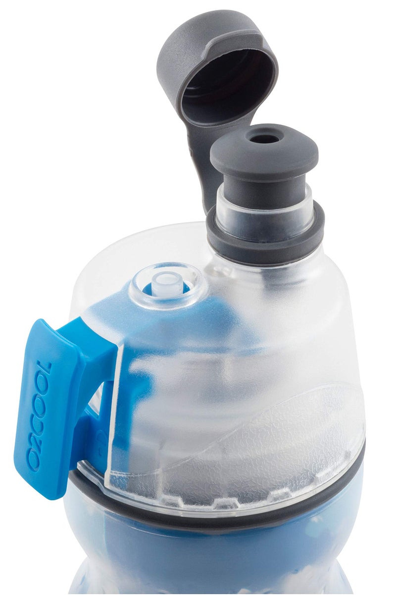 O2COOL Mist 'N Sip Misting Water Bottle 2-in-1 Mist And Sip Function With No Leak Pull Top Spout Reusable Sports Water Bottle - 20 oz (Flamingo) - Image 3