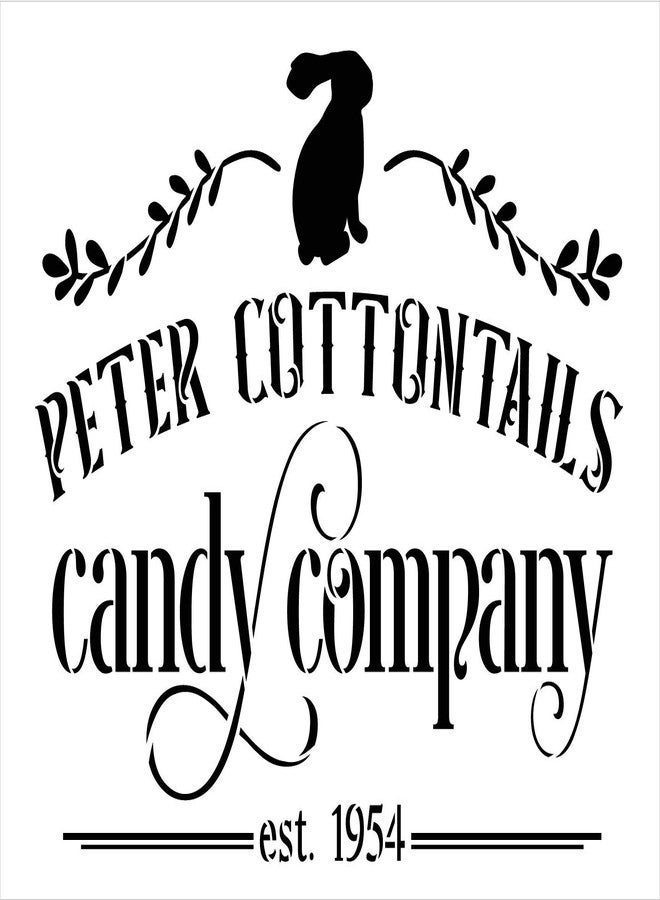 Studio R 12 Peter Cottontails Candy Company Stencil with Bunny by StudioR12 | DIY Fun Spring Home Decor | Easter Rabbit Word Art | Paint Farmhouse Wood Sign | Reusable Mylar Template | Select Size (12 x 8 inch) - Image 3
