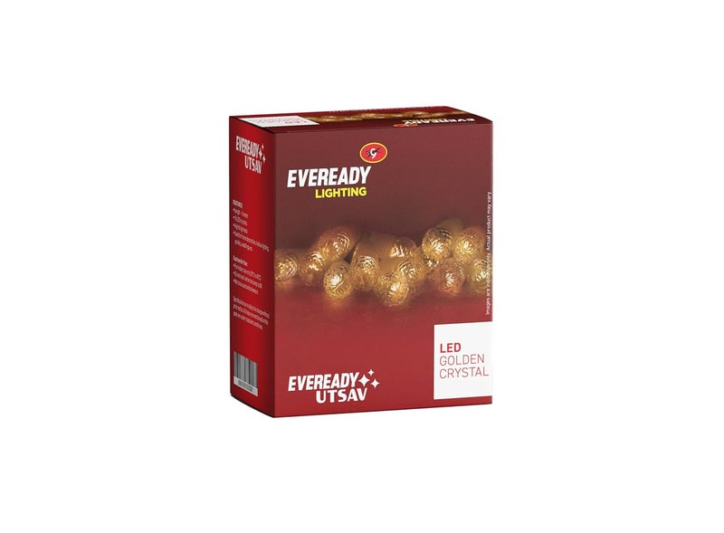 Eveready EVEREADY Crystal String Decorative and Festive Lighting 15 LEDs Available in 3M BIS Approved Made in India Warm White - Image 1