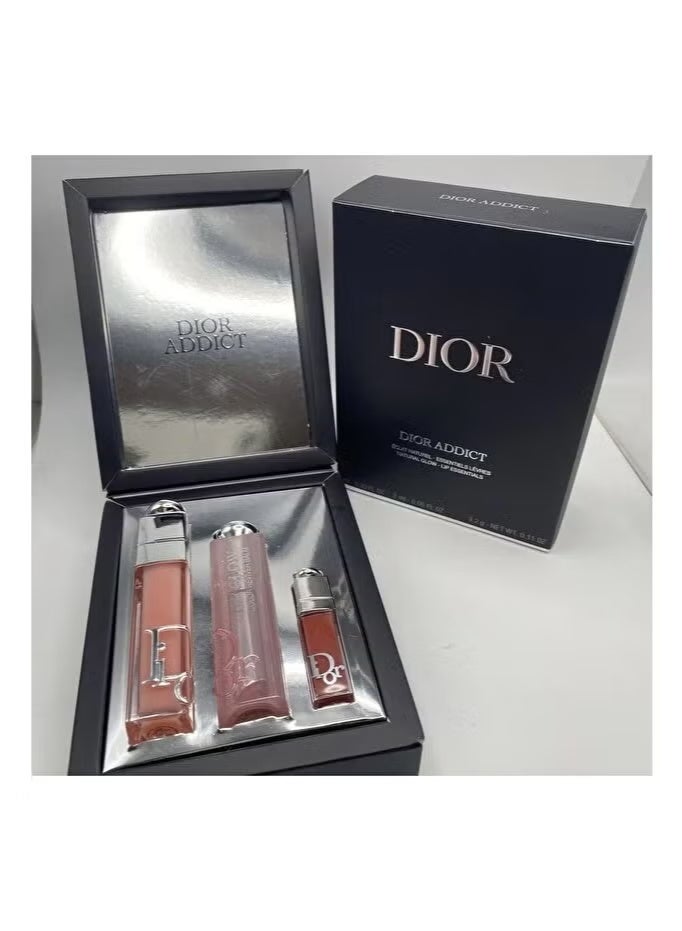 Dior Rouge مجموعة ديور أديكت 3 قطع (001 وردي) لمسة شفاه، مكثف شفاه وضروريات الشفاه المصغرة - Image 2
