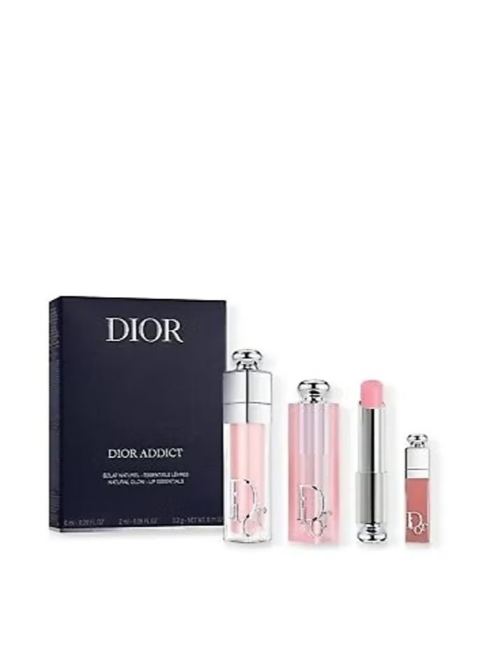 Dior Rouge مجموعة ديور أديكت 3 قطع (001 وردي) لمسة شفاه، مكثف شفاه وضروريات الشفاه المصغرة - Image 1