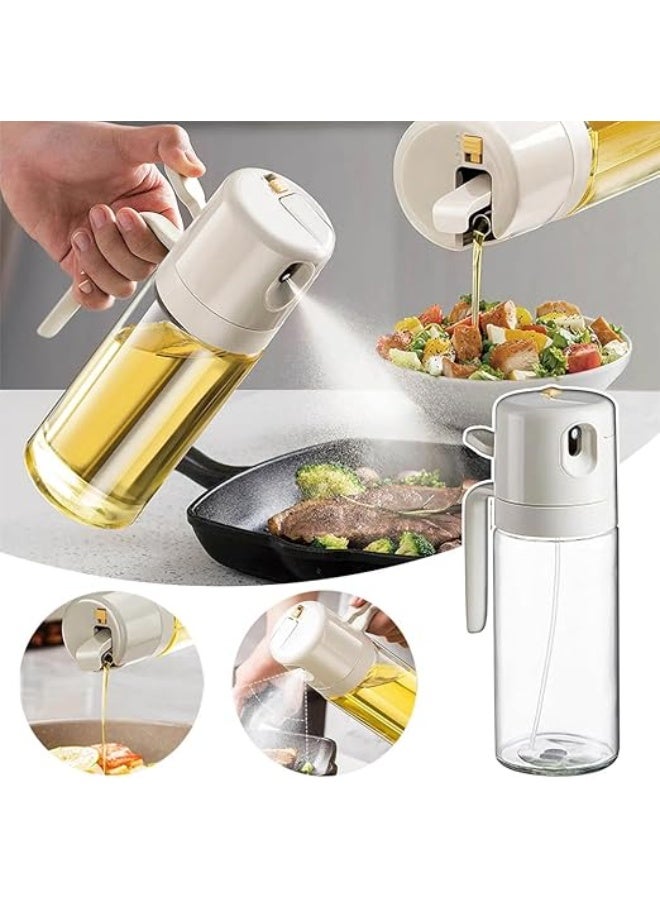 DUNISO 2 in 1 Oil Dispenser Bottle for Kitchen, Oil Spray Bottle, Automatic Cap Dispenser and Olive Oil Sprayer, Leak proof，for Air Fryer, Cooking, Frying, Salad, BBQ, Baking, Grill，550ml - Image 1