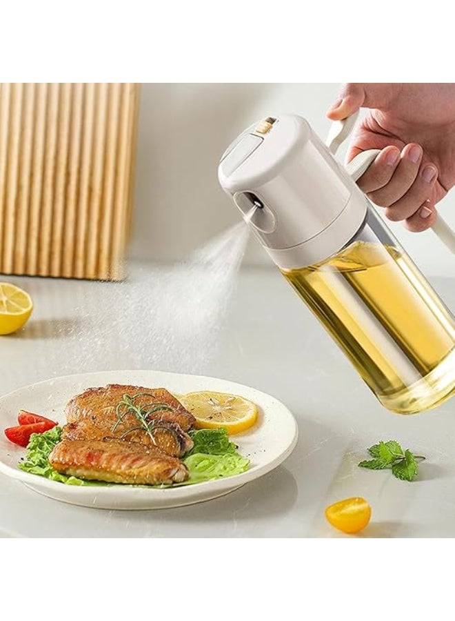 DUNISO 2 in 1 Oil Dispenser Bottle for Kitchen, Oil Spray Bottle, Automatic Cap Dispenser and Olive Oil Sprayer, Leak proof，for Air Fryer, Cooking, Frying, Salad, BBQ, Baking, Grill，550ml - Image 5