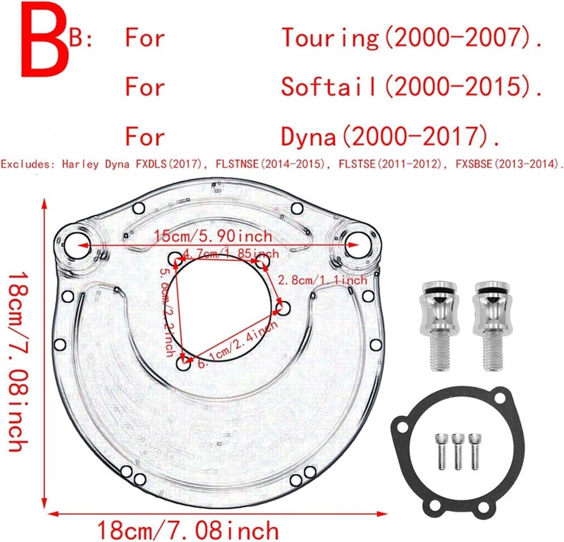 DEMULAX Chrome Air Cleaner Intake Filter for Harley Motorcycles - Image 3