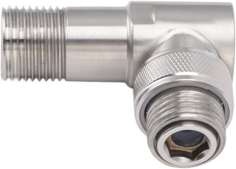 صمام زاوية من الفولاذ المقاوم للصدأ G1 2 مدخل واحد ومخرجين للحمام ومغسلة وسخان الماء - Image 4