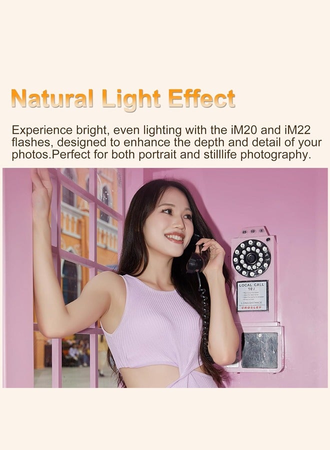 Godox Godox iM20 Camera Flash, USB C Charging Built-in Battery with 5 Levels Flash Power for Canon/Sony/Fuji/Nikon/Panasonic/Olympus, for Cameras with Single-Contact Hotshoe - Image 5