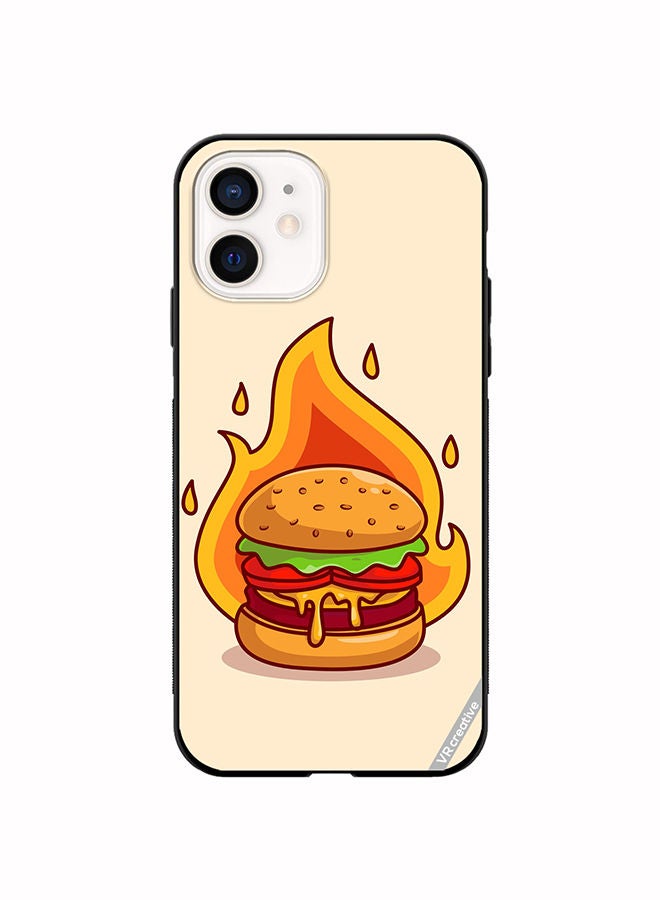 VR CREATIVE Protective Case Cover For Apple iPhone 12 mini Burger Cheese Design Multicolour - Image 1