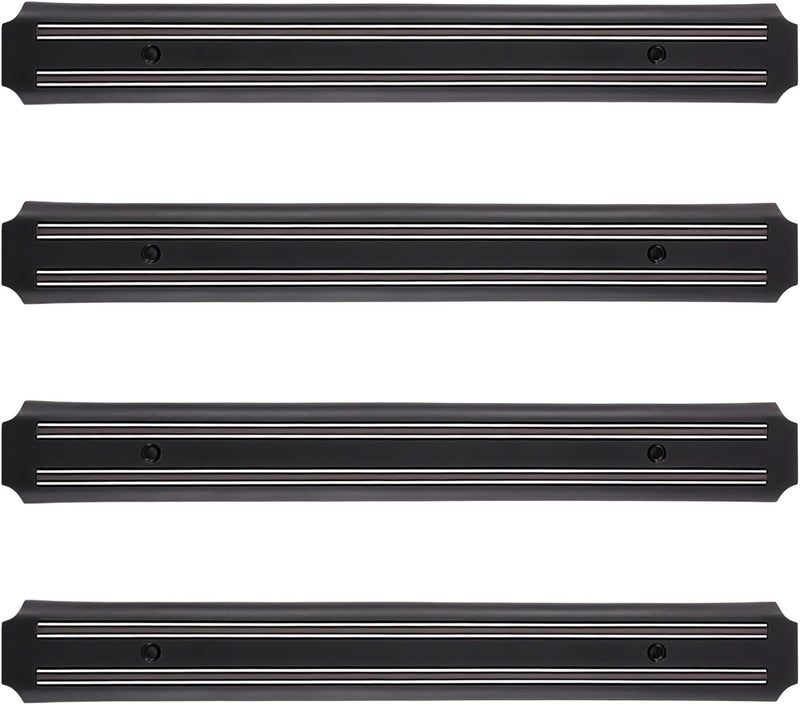 4 Pcs Black Plastic Griddle Tool Holder, 13 in Utensil Rack, Attachment Force Tool Strip, Kitchen Accessories, with Screws - Image 5