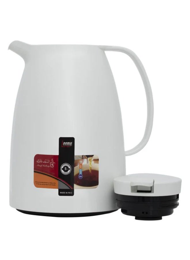 LEEMA thermos, 2 litres, compressor, thermal glass inner container, plastic outer shell - white - Image 3