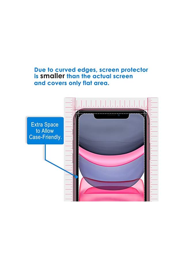 Jetech Privacy Screen Protector For Iphone 11 And Iphone Xr 6.1-Inch, Anti Spy Tempered Glass Film, 2-Pack - Image 3