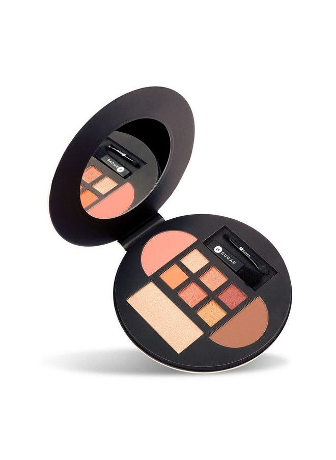 SUGAR Cosmetics Contour De Force Eyes And Face Palette 01 Warm Win ; Intense Pigmented Long Lasting & Smudgeproof ; Vegan & Crueltyfree ; Multicolor 20.3 Grams  - Image 2