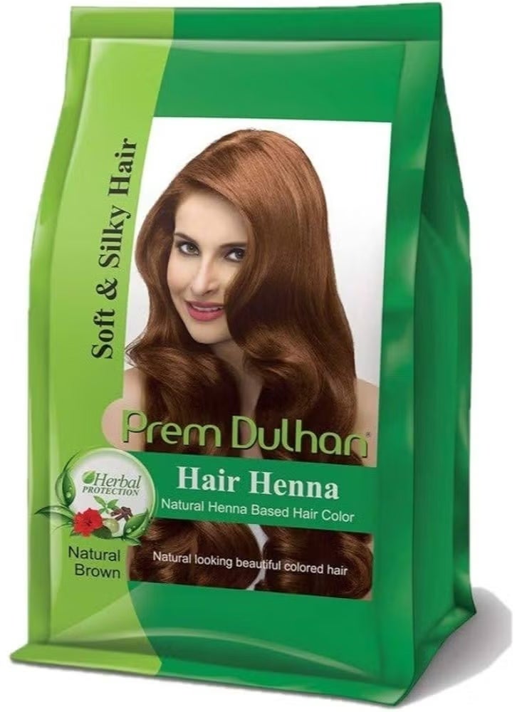 بريم دولهان حناء طبيعية للشعر البني الطبيعي بني 125 جرام - Image 1
